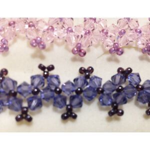 10% OFF FS ITEM46	Set of 2 Beaded Bracelet	Lavender pink & Purple